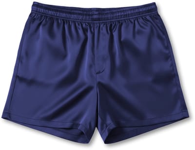 Zijden Boxershort inSilk Cologne - 100% Zijde - Exclusieve Heren Boxer van Satijnzijde - Kleur Indigo Blauw - Maat S