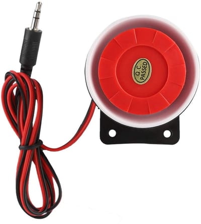 Rode Sirene Alarm Hoorn DC 12 V - 105-123dB - Home Security System met mini formaat .