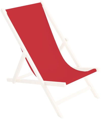 FEROCITY - Vervangbare stoffen hoes voor ligstoel - voor een houten opklapbare ligstoel - Zonder houten stokken - 110 x 45 cm - Polyester - Rot