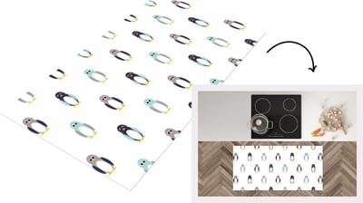 Keukenloper - Loper keuken - Design - Dieren - Pinguïn - 120x60 cm - Keukenloper vinyl