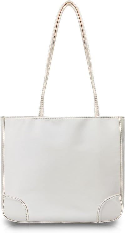 Dames Handtas - Schoudertas Tote - Dagelijks Gebruik - Waterafstotend Oxford - 27 x 25 x 6 cm - Wit Zwart