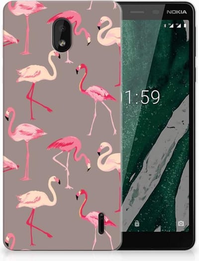 Nokia 1 Plus TPU Hoesje Flamingo