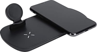 iFoulki draadloze oplader, 3 in 1 multifunctioneel draadloos oplaadstation, snelle oplader voor Samsung-telefoon, horloge, oortelefoonbox, opladen