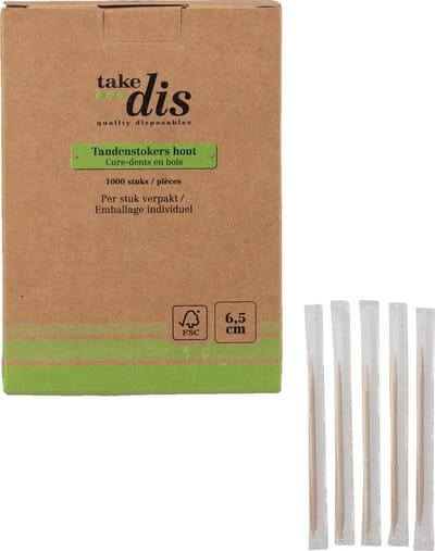 Take Dis Tandenstoker hout 1000 stuks