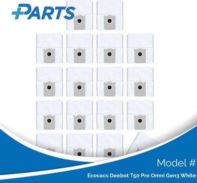 Ecovacs Deebot T50 Pro Omni Gen3 White Stofzakken (18 Stuks, Plus.Parts® alternatief voor DDB030041)