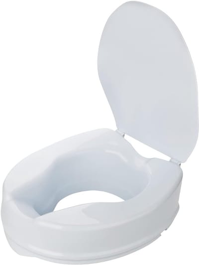 CLVP® Toiletverhoger 10 cm - Voor Ouderen - WC Verhoger - Verhoogde Bril - Toiletframe – Eenvoudige Montage - Wit