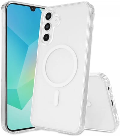 Hoesje Geschikt voor Samsung Galaxy A16 - Compatibel met MagSafe - Hard Back Cover met Magneet - Transparant