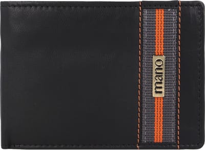 mano Don Leonardo Portemonnee RFID Leer 12 cm - Jongens - Horizontaal - schwarz