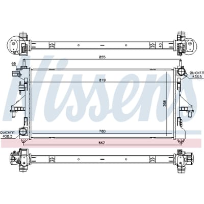 Radiator, motorkoeling NISSENS 617879