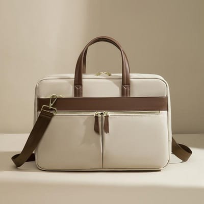 Dames Laptop Laptop Tas Binnentas Lichtgewicht Tote Bag beige
