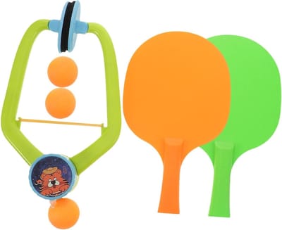 Tafeltennis Trainer - Oefenapparaat Tafeltennis - Vaardigheid Verbeteren - Inklapbaar Ontwerp - 25 cm - Gemengde Kleuren