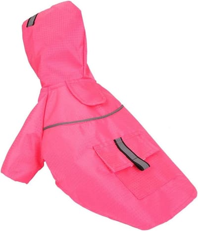 Honden Regenjas - Huisdier Kleding - Droog Blijven - Waterdicht Ademend - Maat M - Roze