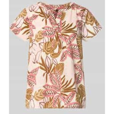 relaxed fit T-shirt met all-over bloemenmotief