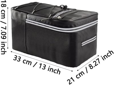 HEZIVO® Bagagedragertas Fiets - Fietstas Bagagedrager - Waterdicht - Reflecterend - 15 L