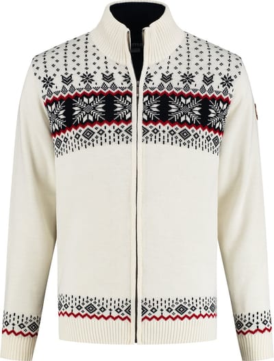 Kama Gebreid vest- Windstopper - 100% fijn gebreide merino wol - gebroken wit