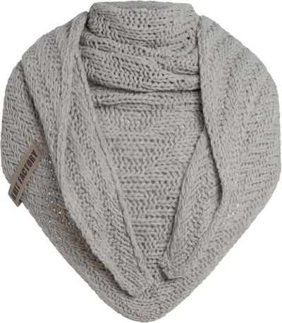 Gebreide Driekhoek Sjaal - Dames Stola - Warme Winter Accessoire - Opvallend Breipatroon - 220x85cm