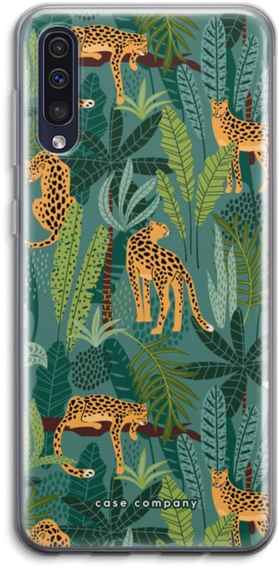 Case Company® - Hoesje geschikt voor Samsung Galaxy A50 hoesje - Luipaard 2 - Soft Cover Telefoonhoesje - Bescherming aan alle Kanten en Schermrand
