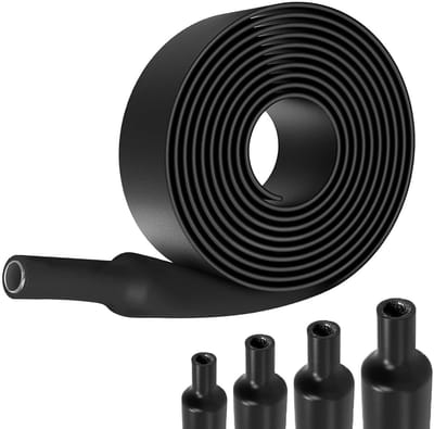 Verwarmbare Krimpkous 4:1 voor Kabelisolatie, Markering en Bundeling - Zwart, Diameter 20mm, Lengte 2m