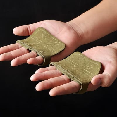 Leren gewichthef polsbanden Fitness Bodybuilding Training Gym Hefbanden met antislip koeienhuid grip