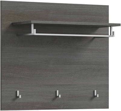 Salsa garderobepaneel wit hoogglans MDF TZ rookzilver NB - 27x80x70cm