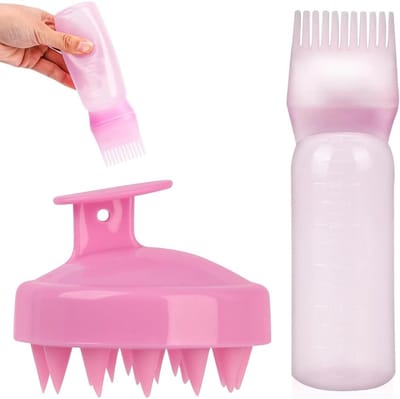 Haarolie Applicator Fles met Kam voor Olie en Verf, Ideaal voor Haarverzorging en Kleurbehandeling, Gebruiksvriendelijk en Precisie Applicator
