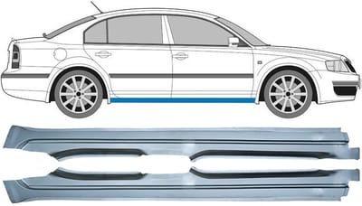 Volledige dorpel voor Skoda Superb 2002-2008 / Links + Rechts / Set