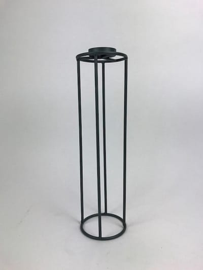 T.Light Holder 10x10x35 cm Blue Grey