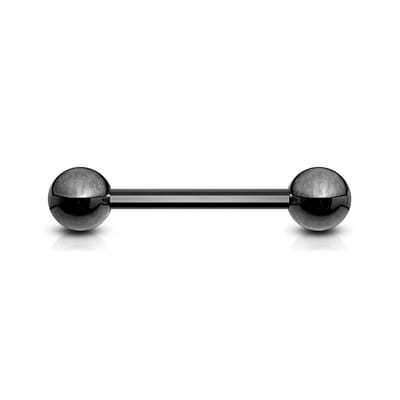 Industrial Piercing PVD Basis 32mm - zwart - LMPiercings