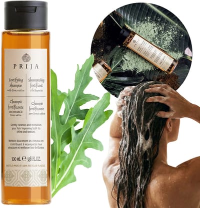PRIJA Regenererende voedende shampoo voor haar met rucola VEGAN, VERREIZEN