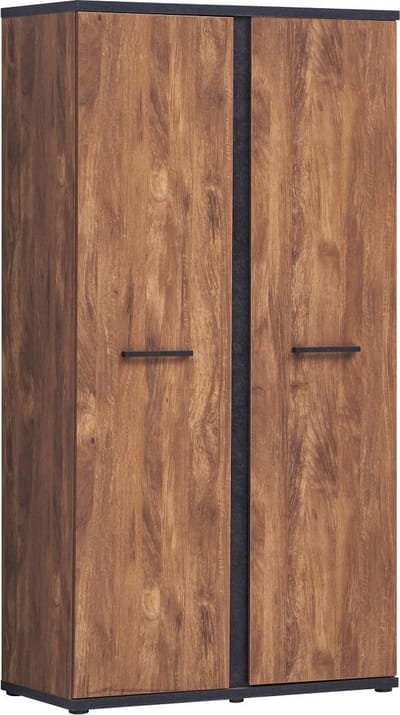 Belfurn - Ellen - kledingkast 2 deuren 108cm - kleur acacia bruin met zwart
