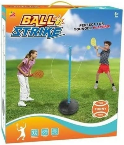 Tennis Trainingspaal - Speedball Paal - Tennis Verbeteren - Dynamisch Veersysteem - 1 x 1 x 1 cm