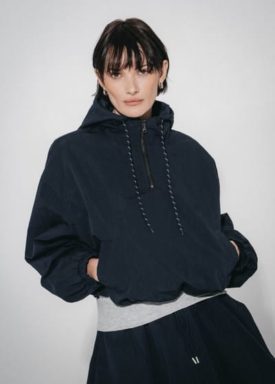 Muse cotton hoodie sweater jacket | Navy - Navy / S