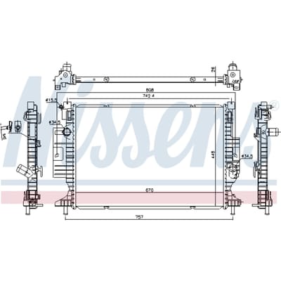 Radiator, motorkoeling NISSENS 606215
