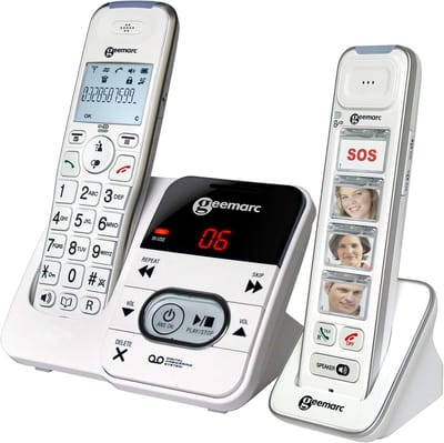 Draadloze Telefoon Set met Extra Hoog Volume en Fototoetsen voor Ouderen