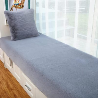 Erker Zitkussen - Vensterbank Kussen - Comfortabel Zitten - Antislip Onderkant - 70x240cm - Grijs