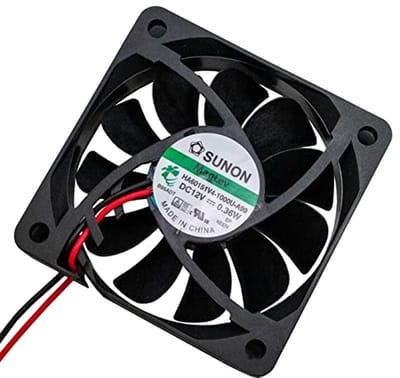 12V DC Axiale Ventilator 60x60mm met 21,6m³/h Luchtdebiet en 2200 RPM