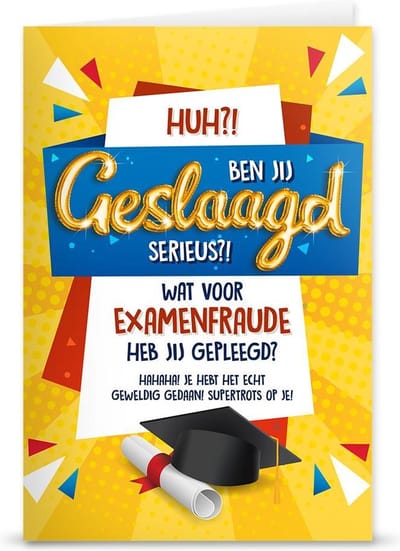 Geslaagd ballon "Huh? Geslaagd"
