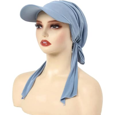 Nieuwe Dames Voorknoop Hoed Moslim Binnen Hijab Hoofddoek Lange Staart Haaruitval Chemo Kap Bonnet Turban Bandana's Hoofdband Turbante Mujer beige