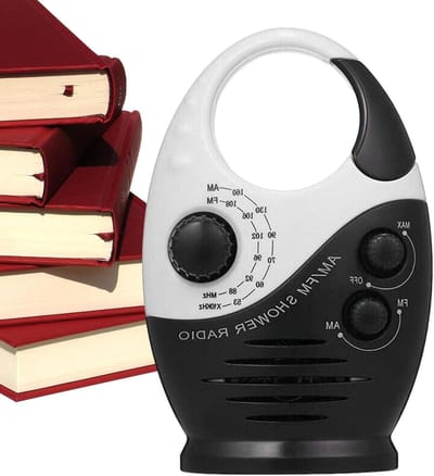 Waterdichte Radio - Draagbare Speaker - Buiten Luisteren - AM FM Ontvangst - Compact Formaat - Zwart Blauw