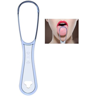 Siliconen tongschraper Willekeurige kleur Draagbare tongreiniger Voor frisse adem Mondverzorgingstool white