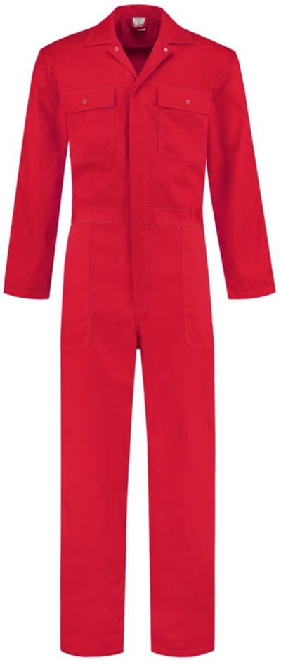 Top Rock Overal OVPK6535-007 drukknoop poly/katoen - Rood - 42
