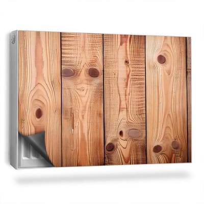 Wallfluent Magnetische Radiatorfolie - Radiator Afdekking Zonder Lijm - 90x60 cm - Brede Natuurlijke Verticale Houten Planken - Radiatorfolie -40 Tot 60°C - Bruin Borden Magnetische Radiatormat