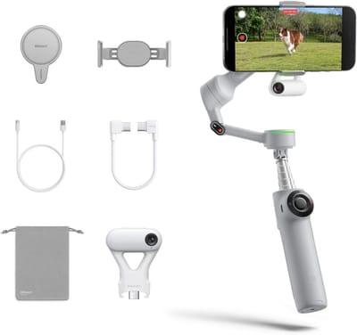 Telefoon Gimbal Stabilisator - Smartphone Stabilisator Vlogging Stabilisator - Video Opnemen - AI Tracking - 357 Grams - Grijs