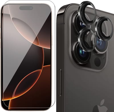 Screenprotector & Camera geschikt voor iPhone 16 Pro - Volledig Dekkend Gehard Glazen Tempered Glass Krasbestendig