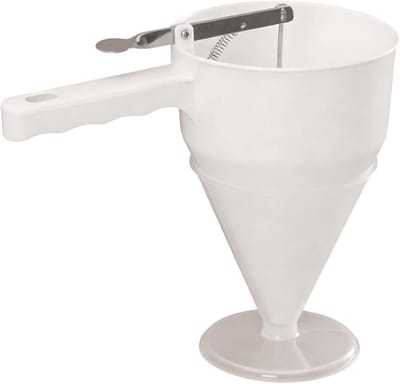 Wafeldoseerder - Pannenkoekenmixer Beslagdispenser - Bakken en Desserts Maken - Stabiele Staande Basis - 1200 ml - Wit