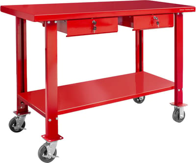 Werkbank 150 cm met wielen en 2 lades MW Tools DER1500R