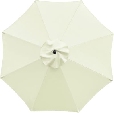Vervangende hoes voor parasol Parasol Vervangende luifel Vervangende parasol stoffen hoes met 8 ribben Vervangende parasoldoek voor buitentafel ( Beige , Maat : 3m/8 ribben)
