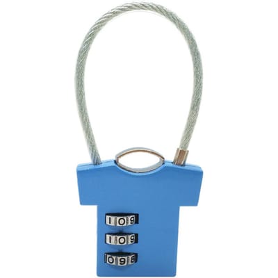 Schattig Draagbaar Combinatieslot Zinklegering Kledingvormig Hangslot voor Koffer ArchiefkastBlauw blauw