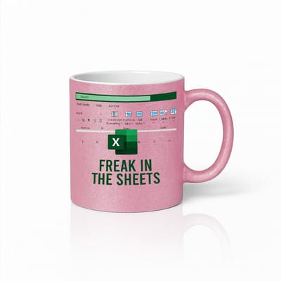 Grappige “Freak in the Sheets” Roze Mok – Excel Humor Cadeau voor Kantoor & Techliefhebbers – 330 ml Keramische Koffiemok