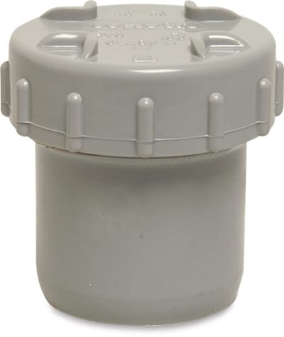 PVC eindset – 50 mm lijmspie grijs KOMO